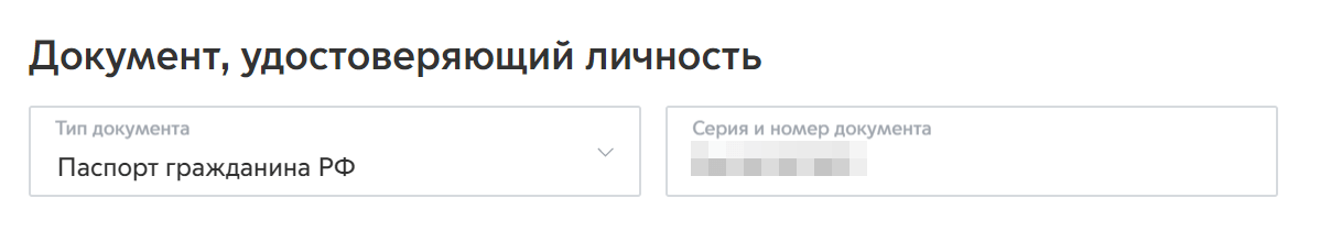 Документ, удостоверяющий личность