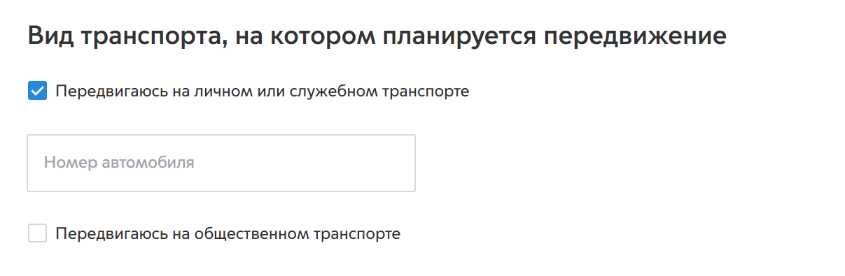 Транспорт для передвижения: автомобиль